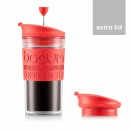 Bodum Travel Press Coffee Maker / Mug 0.35ltr Red K11102-04