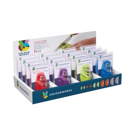Colourworks Brights Coloured 2 Stage Compact Knife Sharpener - Assorted