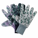 Briers Cotton Grip Gloves Triple Pack Eucalyptus Design Medium additional 1