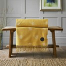 Bee Faux Cashmere Throw Yellow 140x185cm additional 1