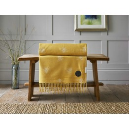 Bee Faux Cashmere Throw Yellow 140x185cm