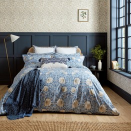 William Morris Pimpernel Bedding - Woad Blue