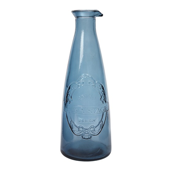 Sintra Recycled Glass Carafe Ink Blue