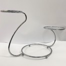 Cake Stand - Swan Shape Footed Silver Finish 3 Tier Ex Hire additional 2