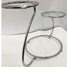 Cake Stand - Swan Shape Footed Silver Finish 3 Tier Ex Hire additional 3