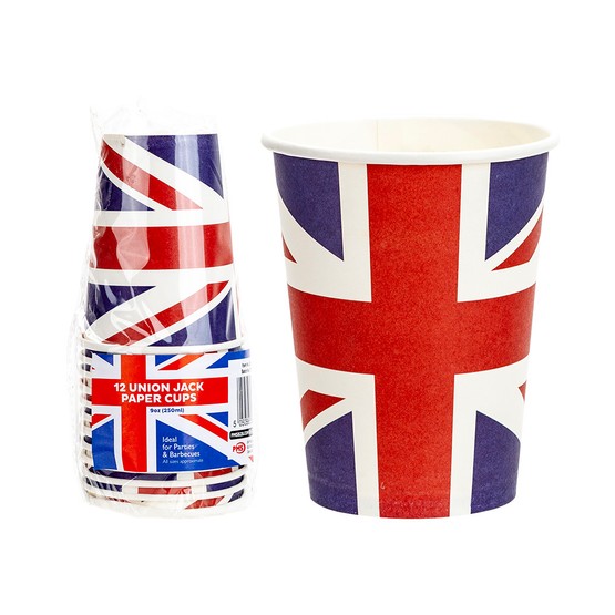 Union Jack Classic Paper Cups Pack of 12