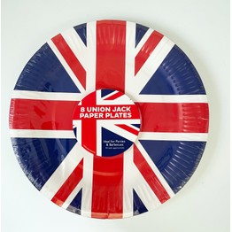 Union Jack Classic Paper Plates Pack of 8