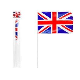 Union Jack Classic Plastic Waving Flags Pack of 4