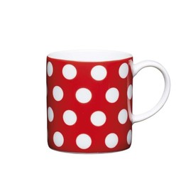 KitchenCraft Espresso Coffee Mug Porcelain 80ml - Red Polka Dot