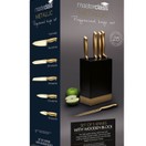 MasterClass 5-Piece Brass Coloured Stainless Steel Knife Set and Block additional 3