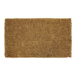 JVL Plain Natural Coir Doormat 40x68cm