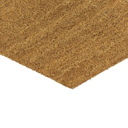 JVL Plain Natural Latex Coir Doormat 40x70cm