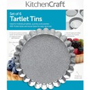 KitchenCraft Set of Six 10cm Loose Base Tart Tins additional 1