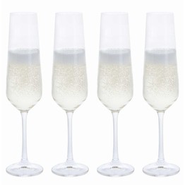 Dartington Crystal Cheers! Champagne Flute Glass 4pk