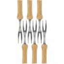 Chef Aid Wooden Corn on the Cob Forks pack of 6 additional 2