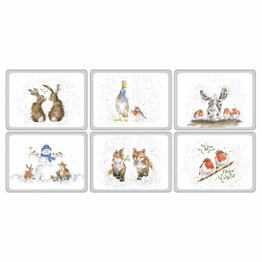 Wrendale Designs Christmas Pack of 6 Tablemats or Coasters