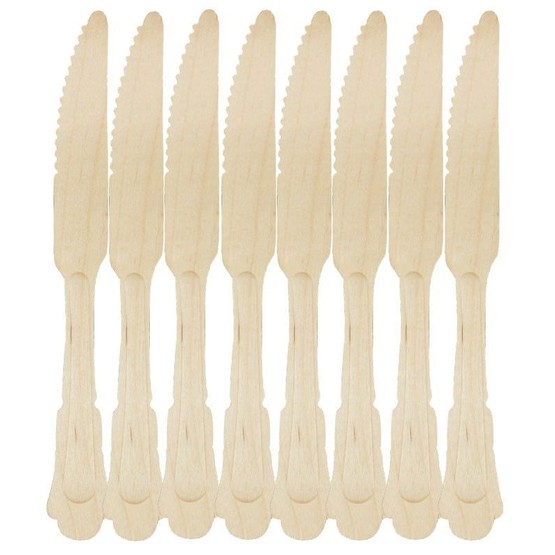 Recycled Disposable Wooden Knife(set of 8)