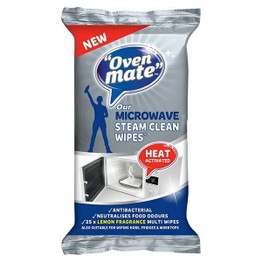 Oven Mate Steam Clean Microwave Wipes Pack of 25