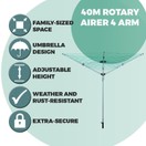 Rotary Airer 4 arm 40mtr Dryer SR20102 additional 2