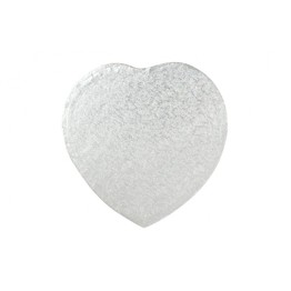 Cake Boards 12mm Drum Heart Silver