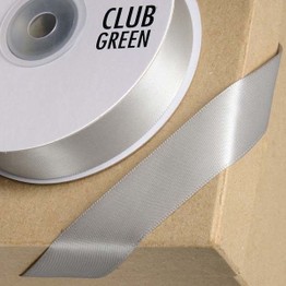 Club Green Satin Ribbon Silver