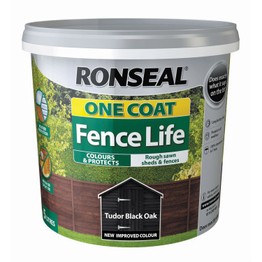 Ronseal Fence Life One Coat Paint - Tudor Black 5Ltr