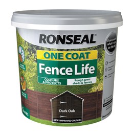 Ronseal Fence Life One Coat Paint - Dark Oak 5Ltr