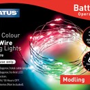 Wire String Lights Battery Operated 6hr Function 40LED additional 1