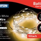 Wire String Lights Battery Operated 6hr Function 40LED additional 3