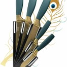 Taylors Eye Witness Satin Gold Peacock 5 Piece Soft Touch Kitchen Knife Set additional 2