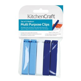 KitchenCraft Set of Five Medium Bag Clips Medium