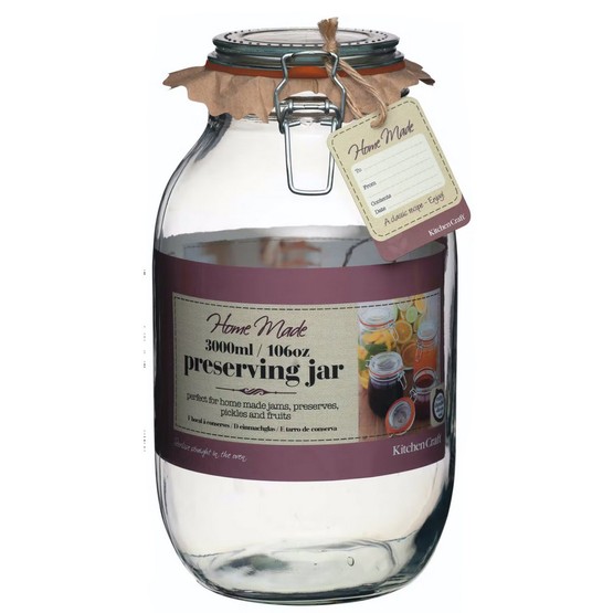 Glass 3 Litre Clip Top Preserving Jar