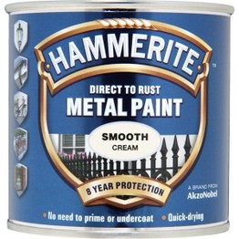 Hammerite Direct to Rust Metal Paint Smooth Cream
