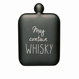 Hip Flask for Whiskey Grey Stainless Steel
