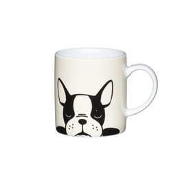 KitchenCraft Espresso Coffee Mug Porcelain 80ml - French Bulldog