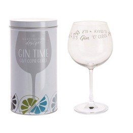 Dartington Gin Time Glass - Gin O'Clock