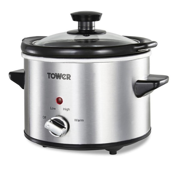 Tower Slow Cooker 1.5ltr Stainless Steel T16020