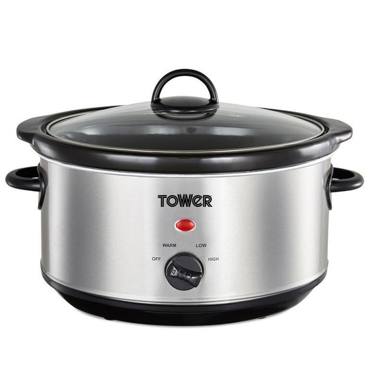 Tower Slow Cooker 3.5ltr Stainless Steel T16039
