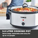 Tower Slow Cooker 3.5ltr Stainless Steel T16039 additional 2