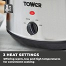 Tower Slow Cooker 3.5ltr Stainless Steel T16039 additional 3