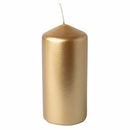Papstar Pillar Candle 60x130mm Gold 13668