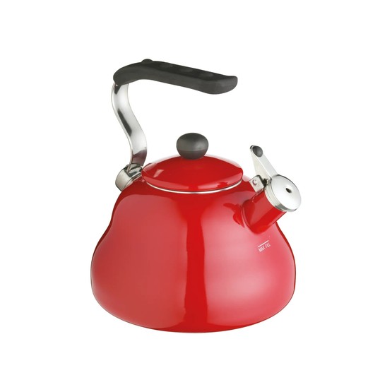 KitchenCraft Whistling Stove Top Kettle Chili Red 2 Litres