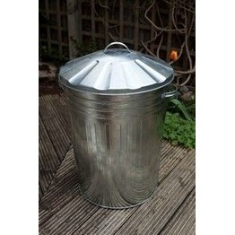 Galvanised Dustbin and 18inch Lid