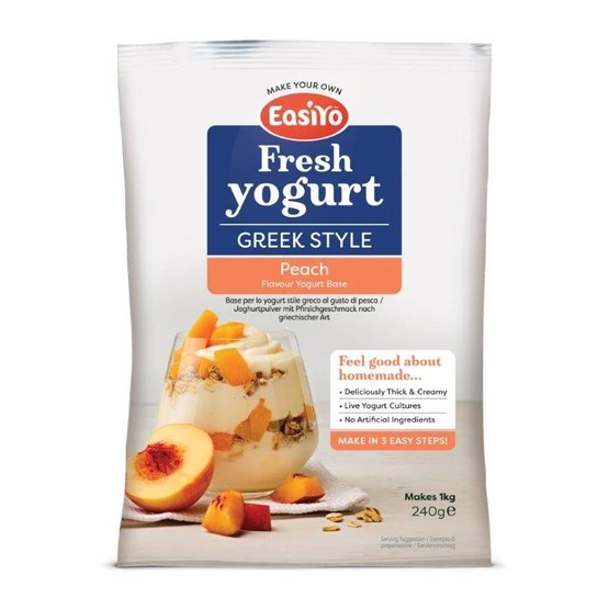 EasiYo Greek Style Peach Yogurt Flavour Mix