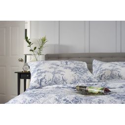 The Lyndon Company PIllowcase Toile De Jouy Blue