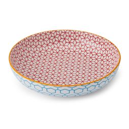 Mikasa Ceramic Pasta Bowl 21cm Blue Geometric