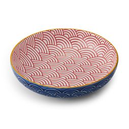 Mikasa Ceramic Pasta Bowl 21cm Blue Arc