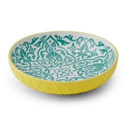 Mikasa Ceramic Pasta Bowl 21cm Yellow &amp; Blue Geometric