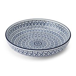 Mikasa Ceramic Pasta Bowl 21cm Blue Mediterranean