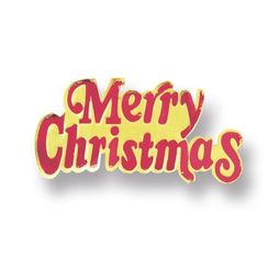 Merry Christmas Red &amp; Gold Paper Motto PM16